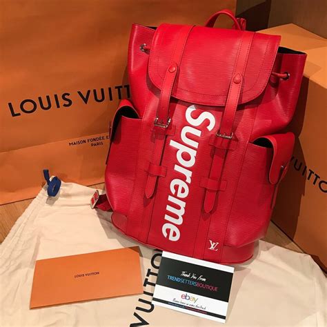 red supreme lv backpack|lv supreme backpack 100 authentic.